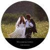 Circle Wedding Photo Coasters With Text